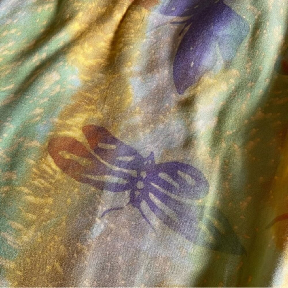 Coriander Made in Bali Gorgeous Colorful Butterfly Hippie Skirt Women’s Size M - Picture 3 of 7
